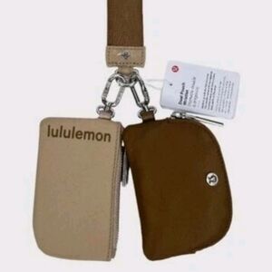 Lululemon Dual Pouch Wristlet Allspice & Trench Brown/tan New W Tags Rare.